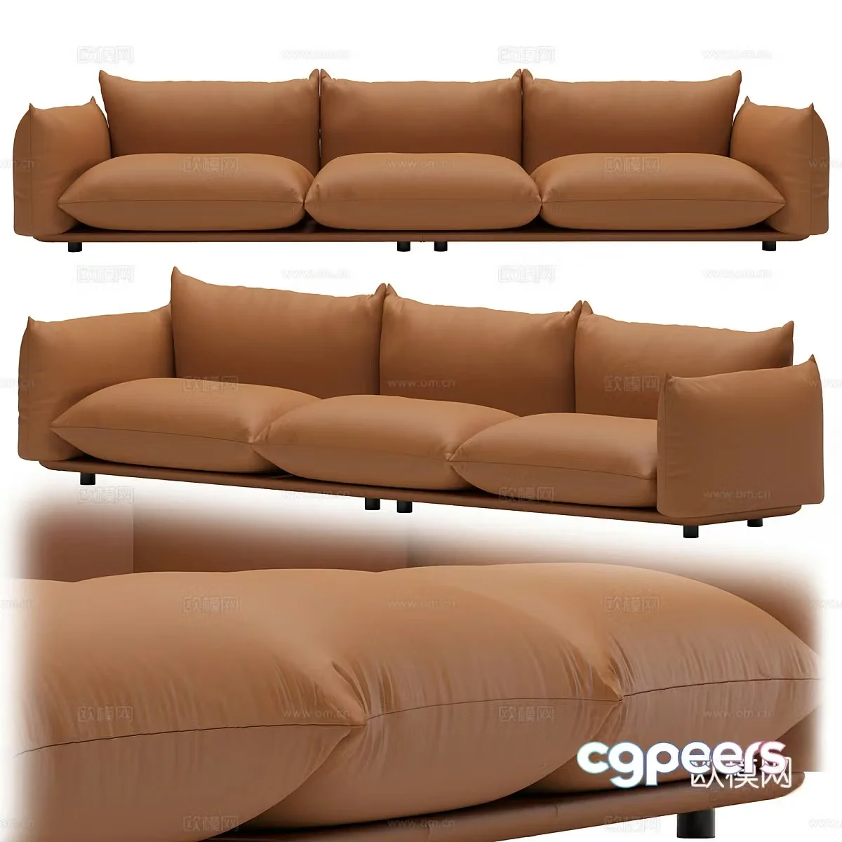 Modern Italian Arflex Marenco sofa 3d model