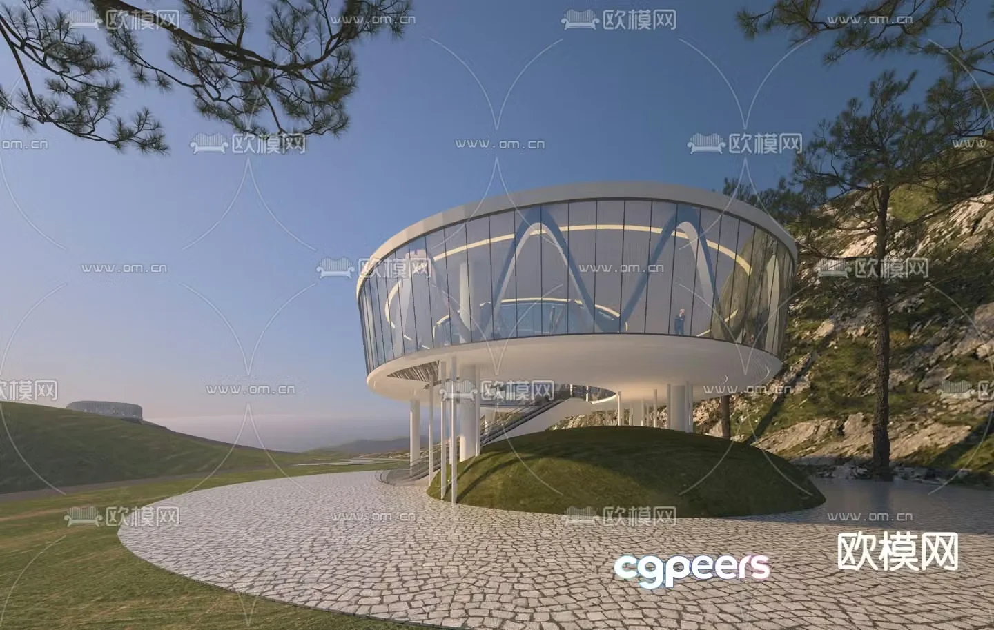 Modern viewing platform 3D model