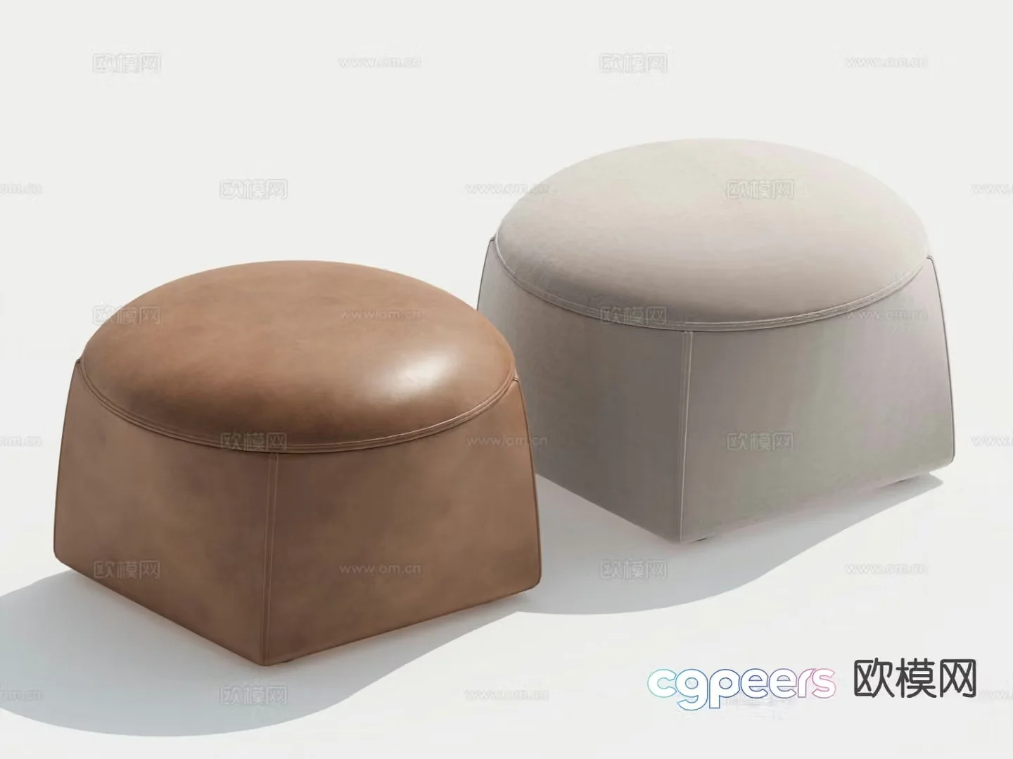 Stool low stool sofa stool 3d model