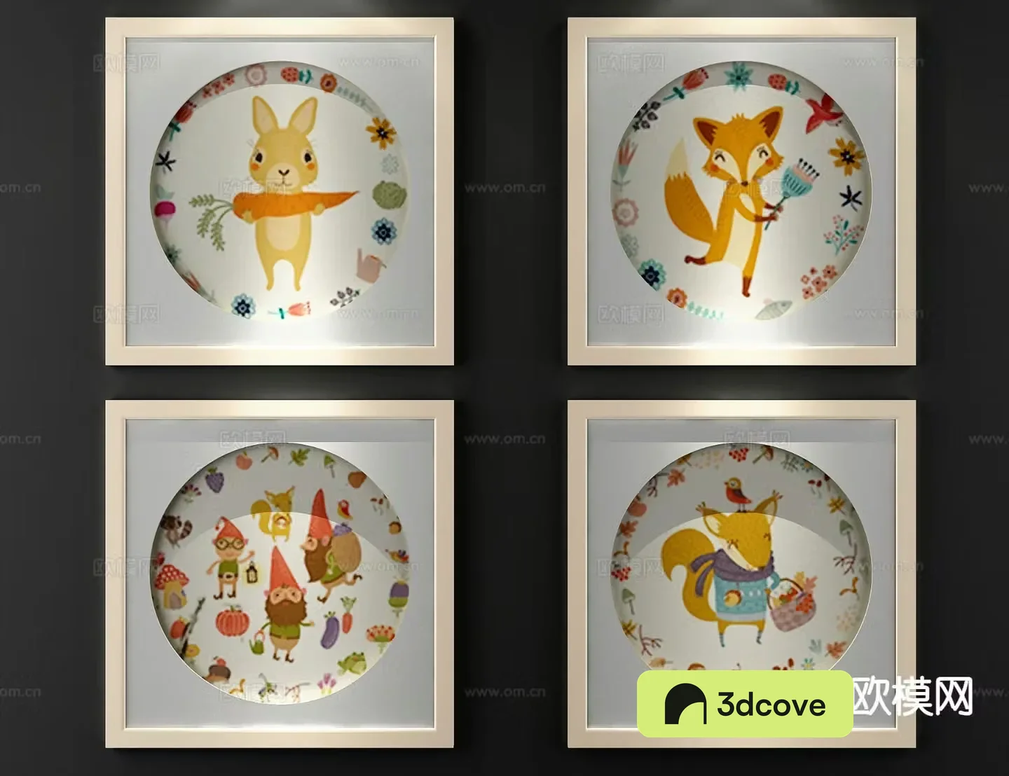 Nordic cartoon decorative painting