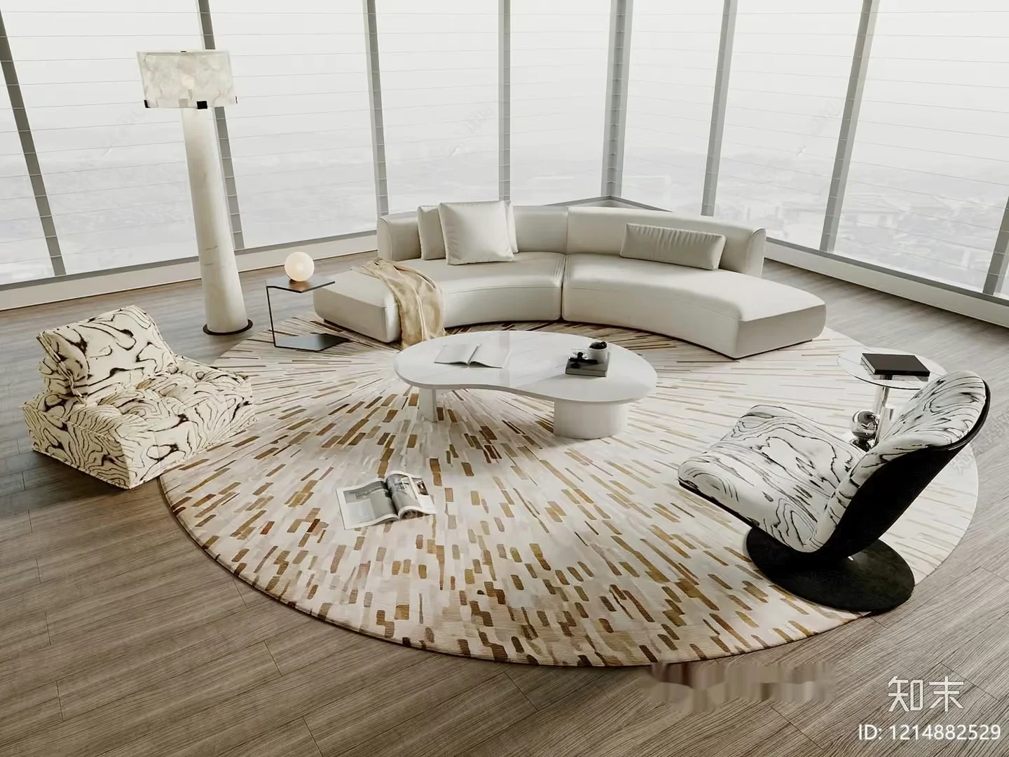Modern Living Room 3D Model – 10502 – VRAY Render
