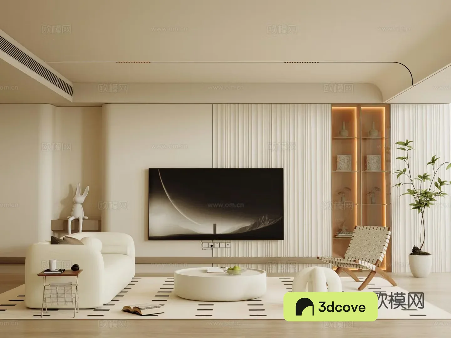 Creamy living room