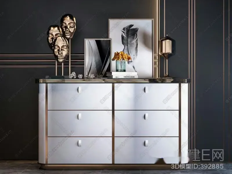 Modern Dresser 3D Model – 3164 – VRAY Render