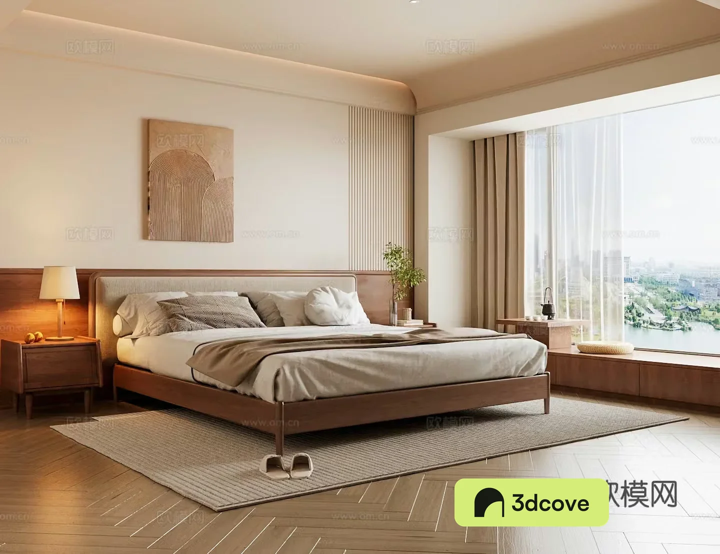 Wasabi Middle Ages Home Bedroom Wasabi Wind Bedroom Secondary Bedroom Master Bedroom Bathroom Window Bedroom 3D Model
