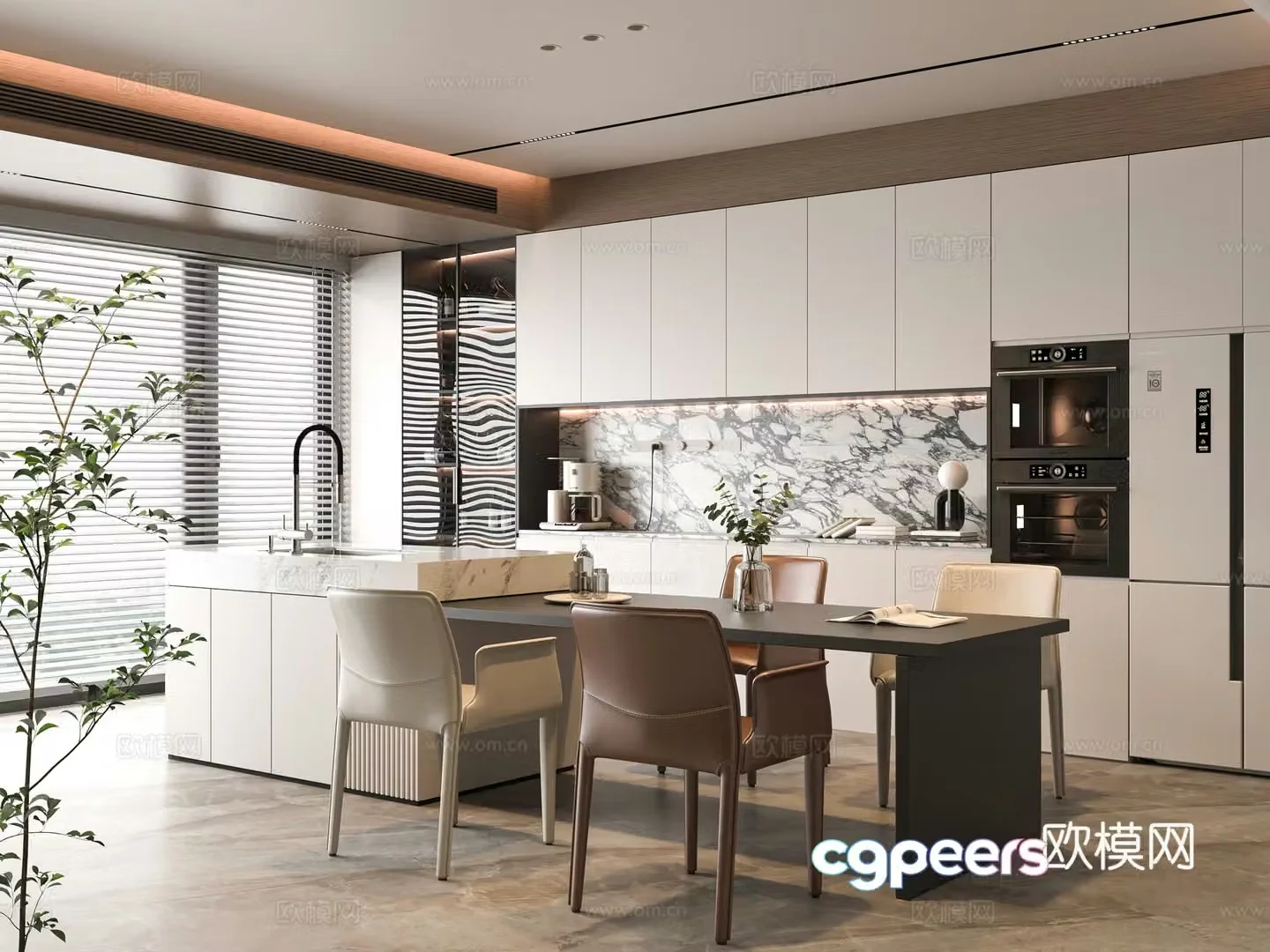 Modern restaurant 3d model