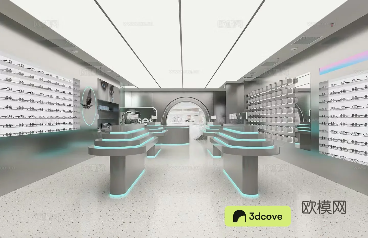 Modern eyeglasses store