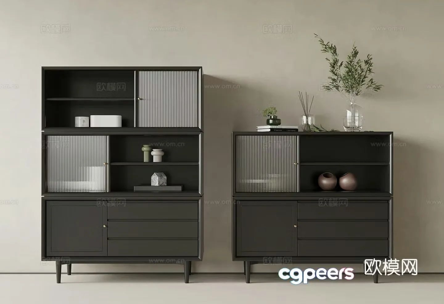 011 porch cabinet modern porch cabinet storage cabinet 3d model