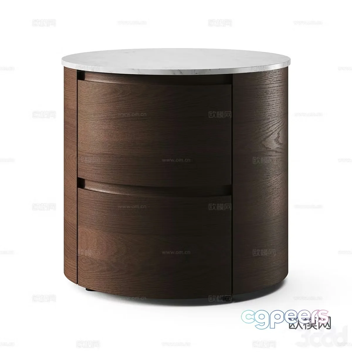 Modern Italian Kristalia Orbit bedside table 3d model