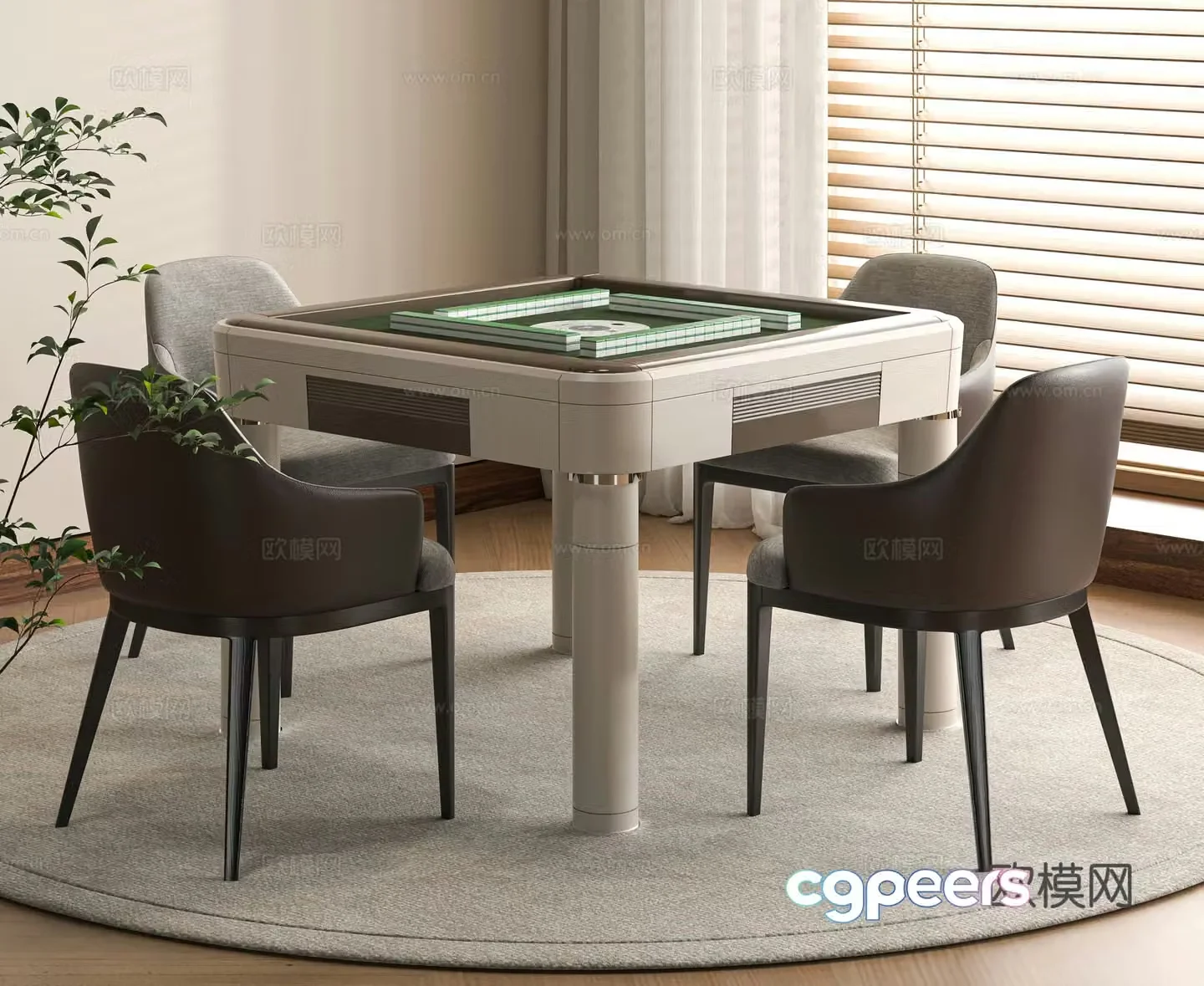 Modern mahjong table 3d model