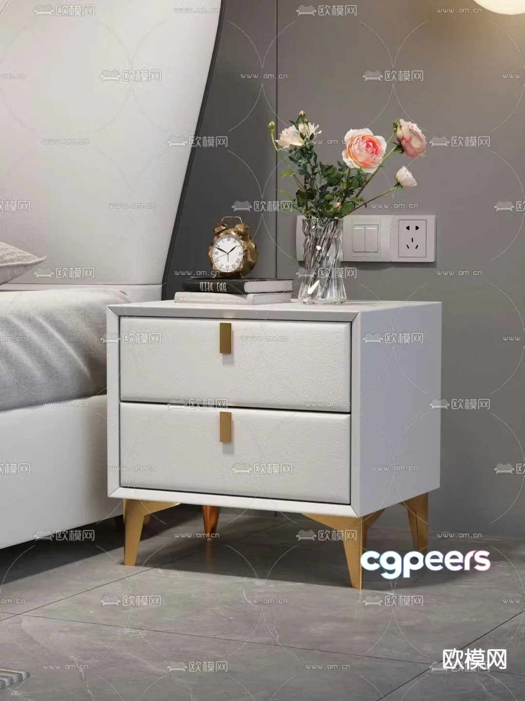 Modern bedside table 3d model