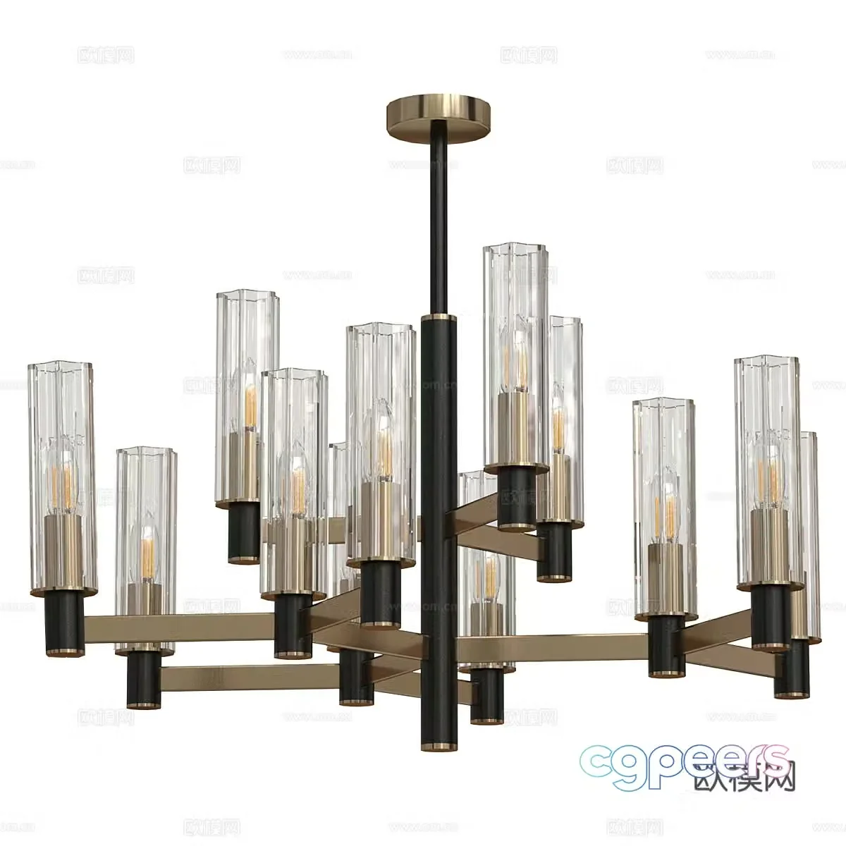 Modern simple chandeliers chandeliers simple chandeliers dining chandeliers living room chandeliers glass chandeliers 3D model