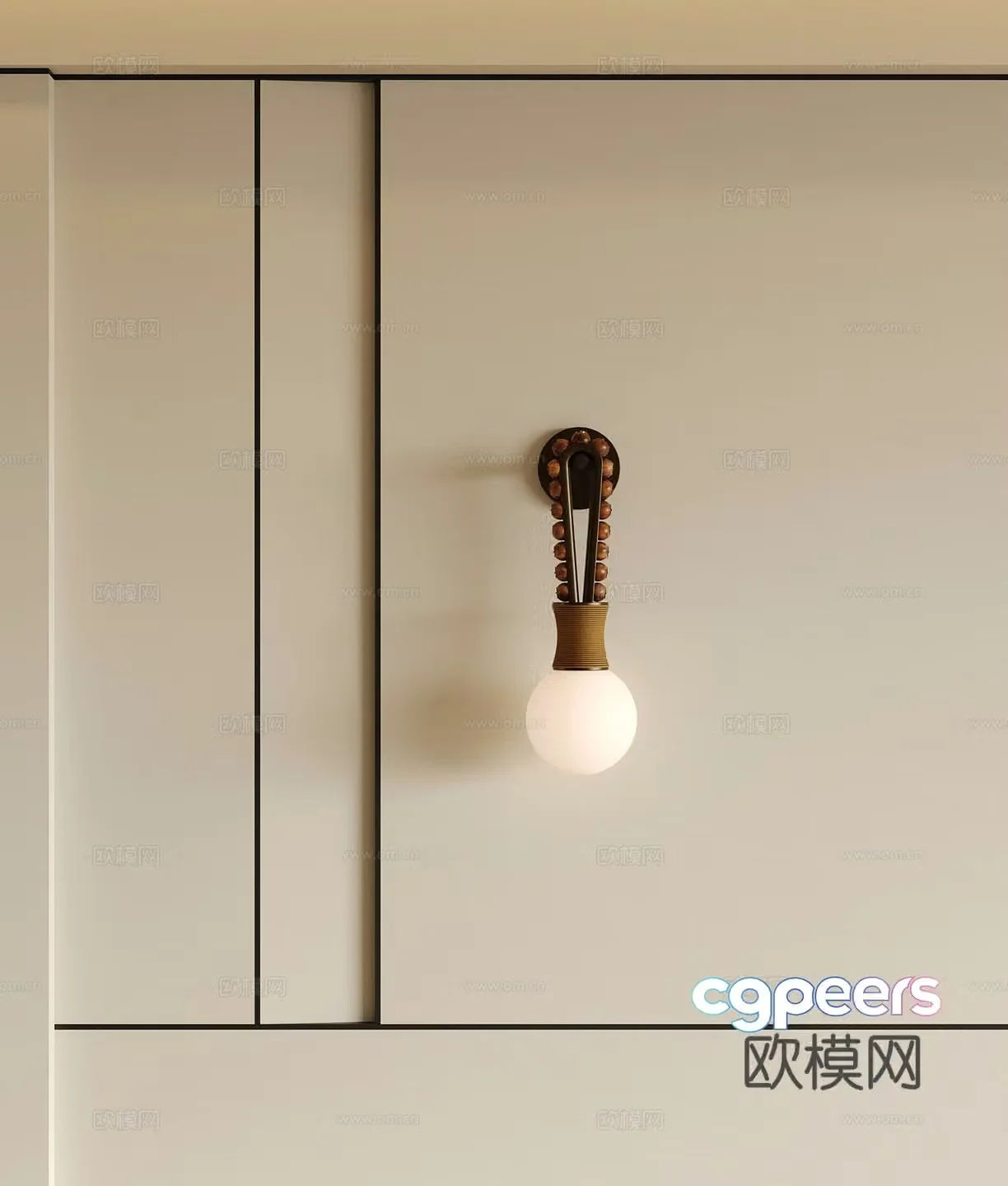 Wall lamp French retro style wall lamp 3d model