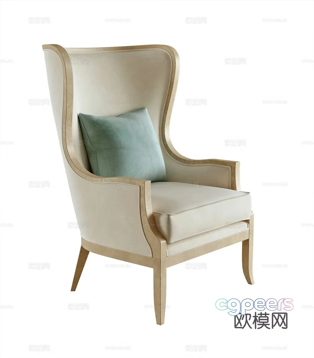 American casual chair 3d model