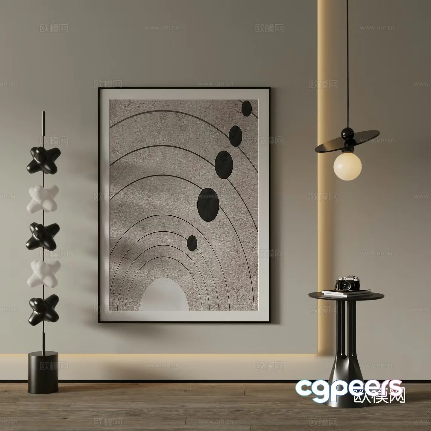 Modern Art Painting Decorative Painting 3D Model