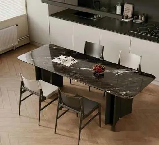 Modern Black Dining Table 3D Model – 18116 – VRAY Render