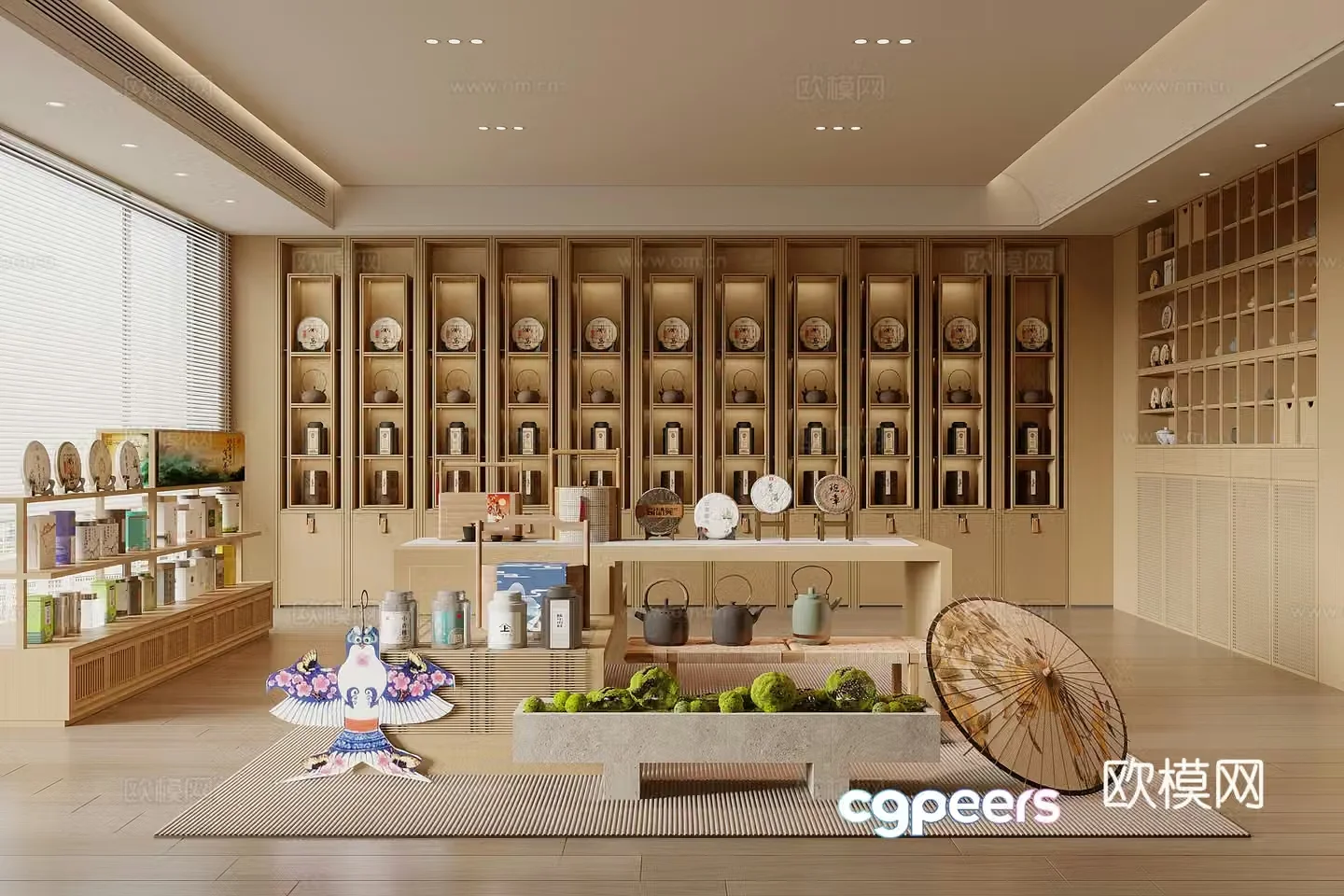 New Chinese-style tea shop 3d model