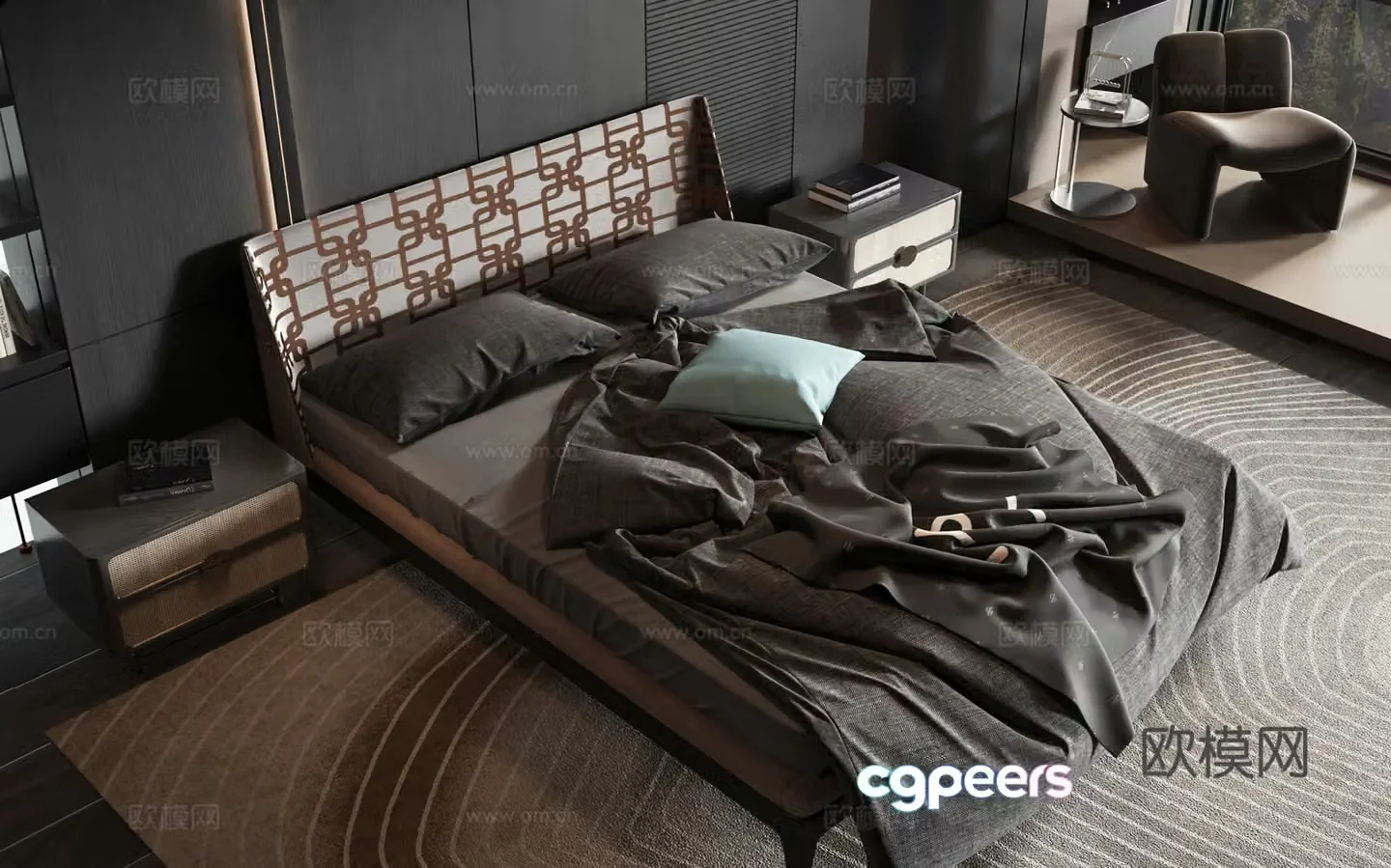 Modern style product bed 3d model