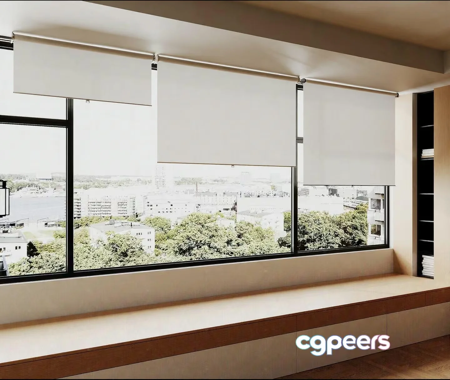 White Blinds 3D Model – 14525 – CORONA Render