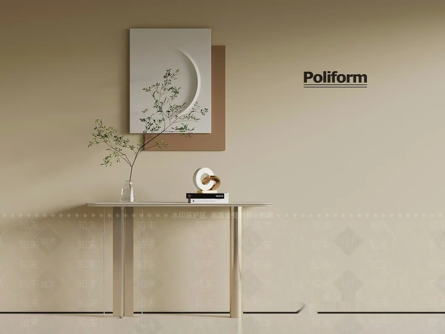 Modern Console Table 3D Model – 18664 – VRAY Render