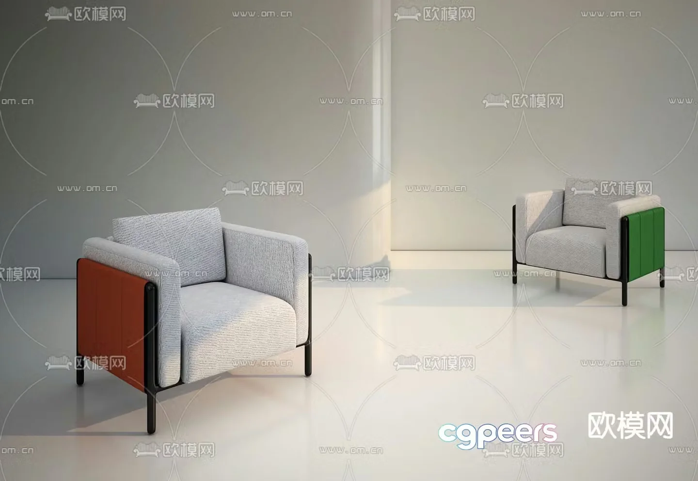 Modern sofa chair leisure chair 3d model