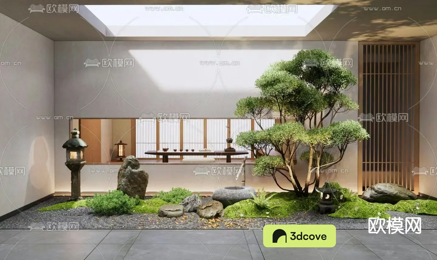 Japanese dry landscape plant landscaping