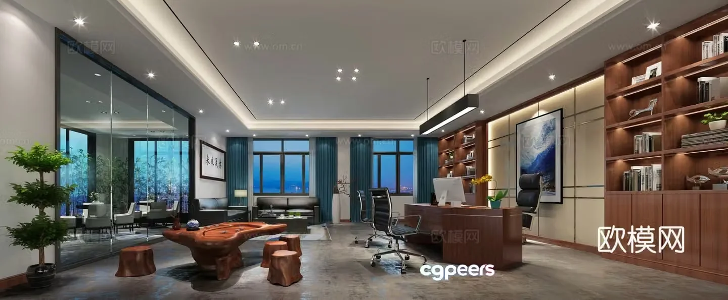 Modern chairman’s room manager’s office 3d model