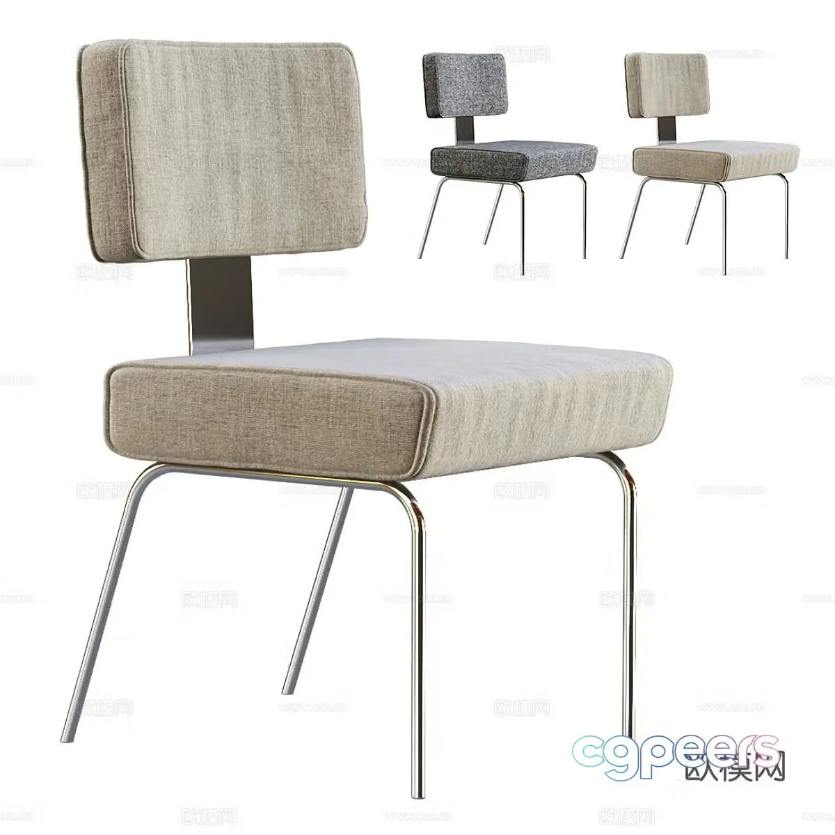 Modern fabric lounge chair 3d model