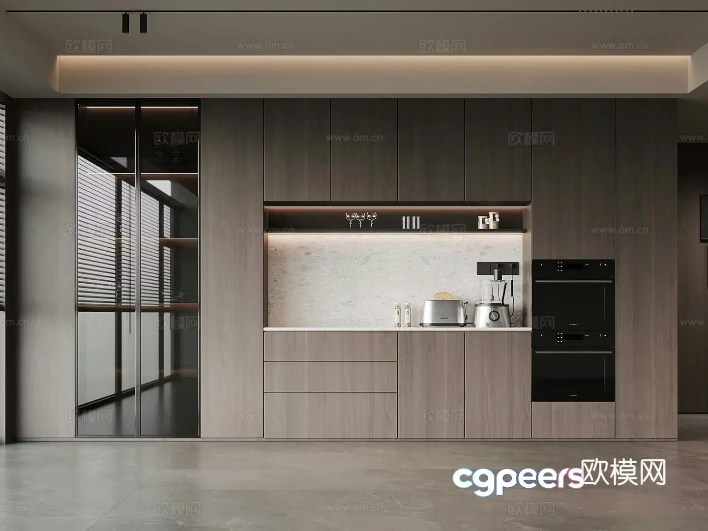 Modern Italian wine cabinet sideboard 3D model