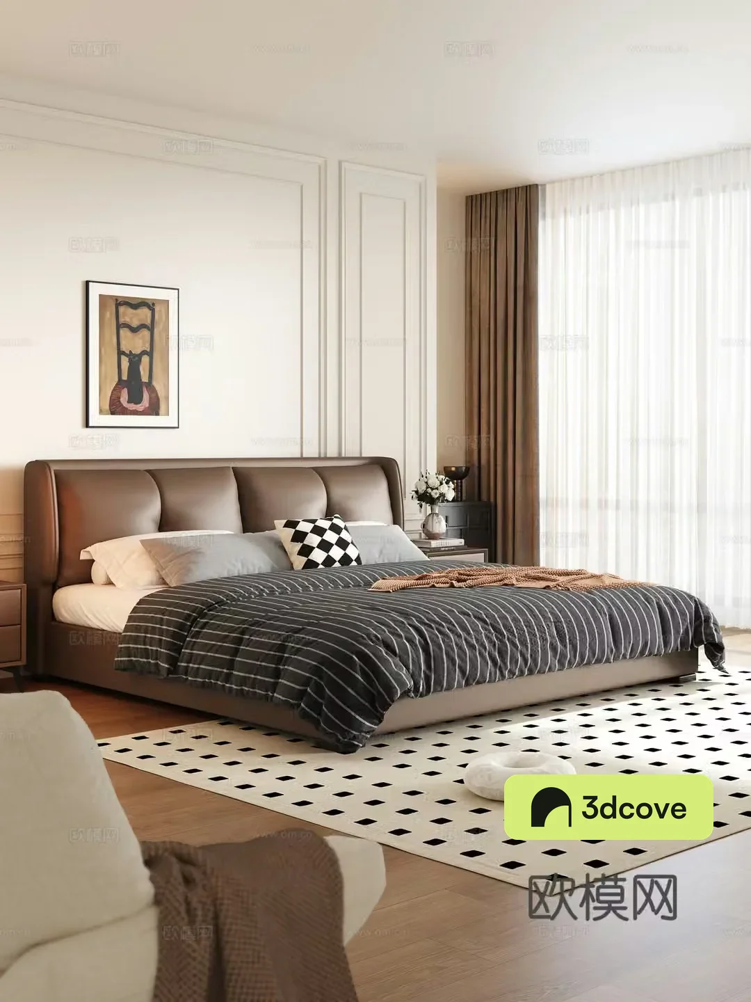 Modern double bed