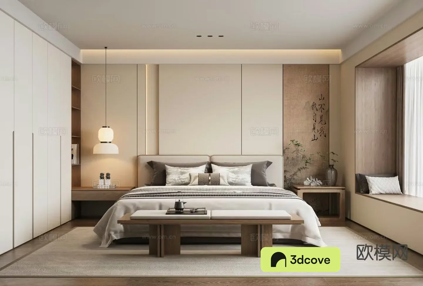 New Chinese style bedroom master bedroom