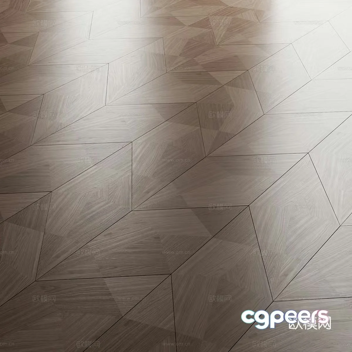 New Chinese style parquet wood floor 3D model