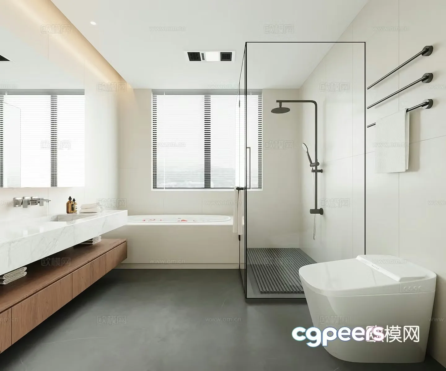 Modern Jingjifeng Bathroom Toilet Bathroom Cabinet Bathroom Cabinet 3D Model