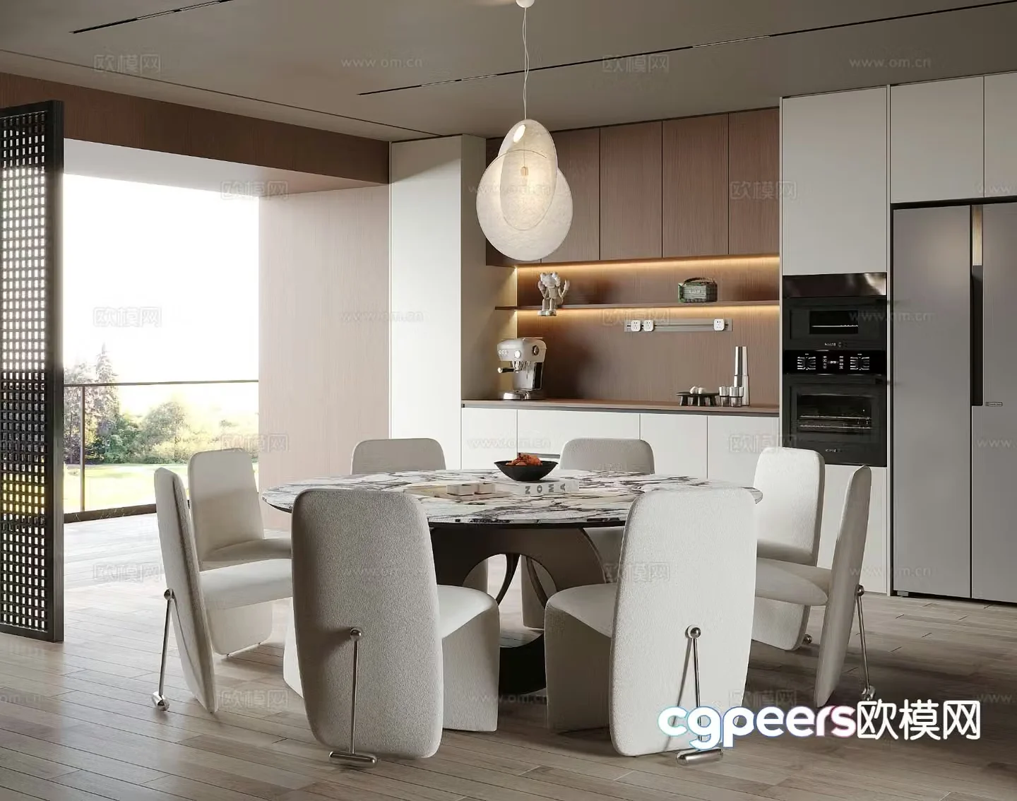 Modern restaurant 3d model