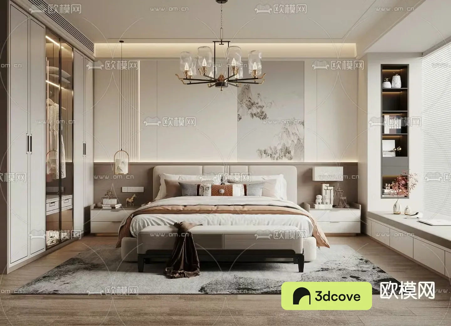 New Chinese style bedroom master room