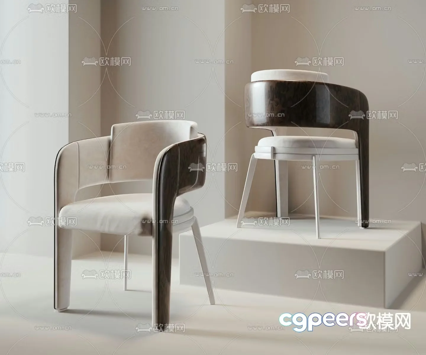 leather chair chair dining chair 3d model