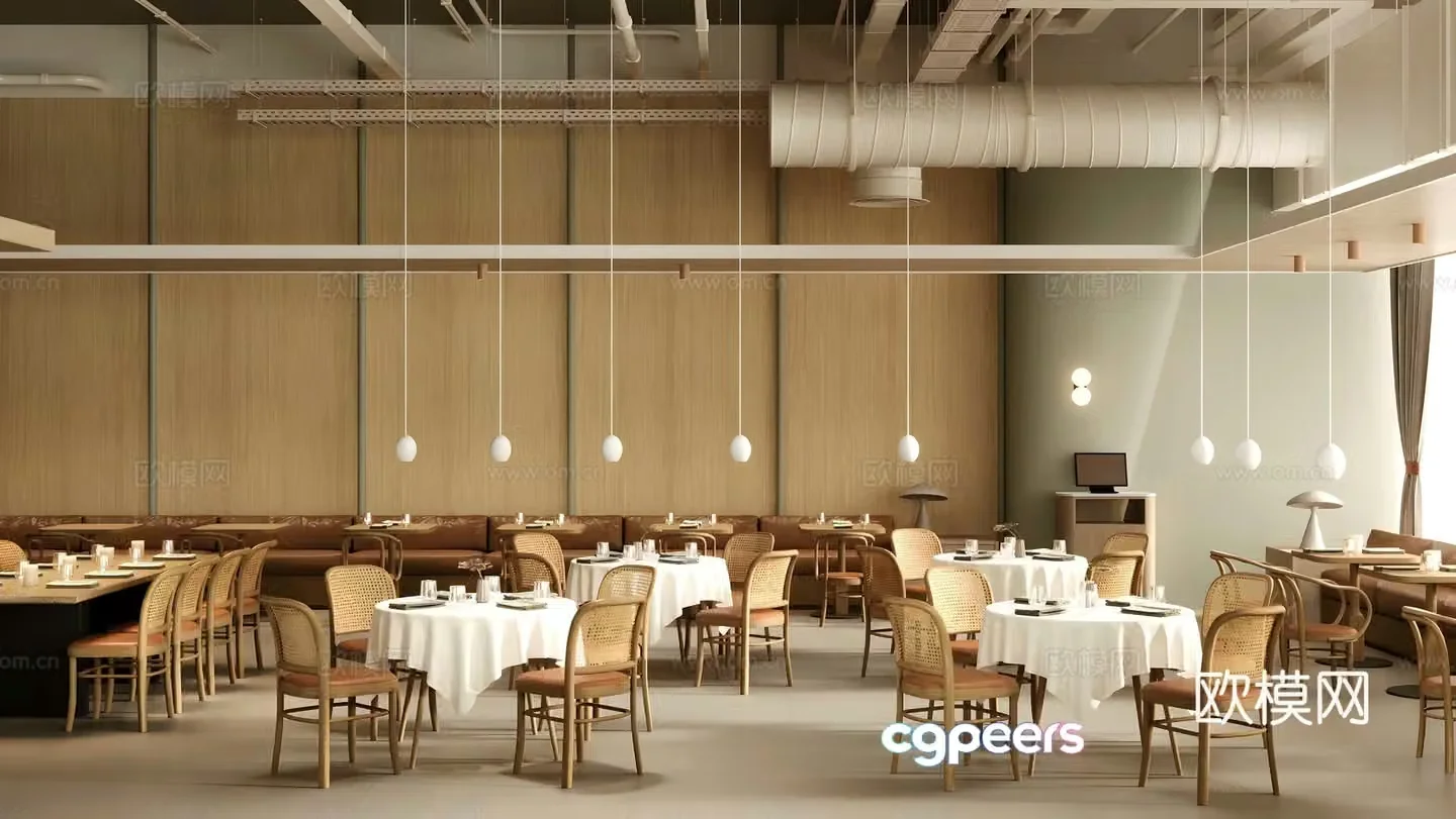 Industrial style Western restaurant Cafe Tea restaurant Fast restaurant Milk tea shop Music restaurant Western restaurant 3D model