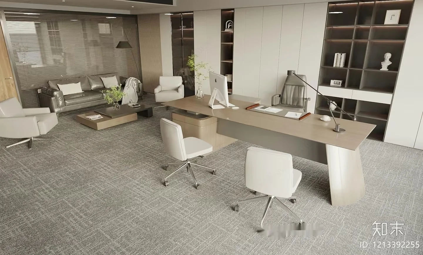 Modern Office Furniture 3D Model – 4465 – VRAY Render