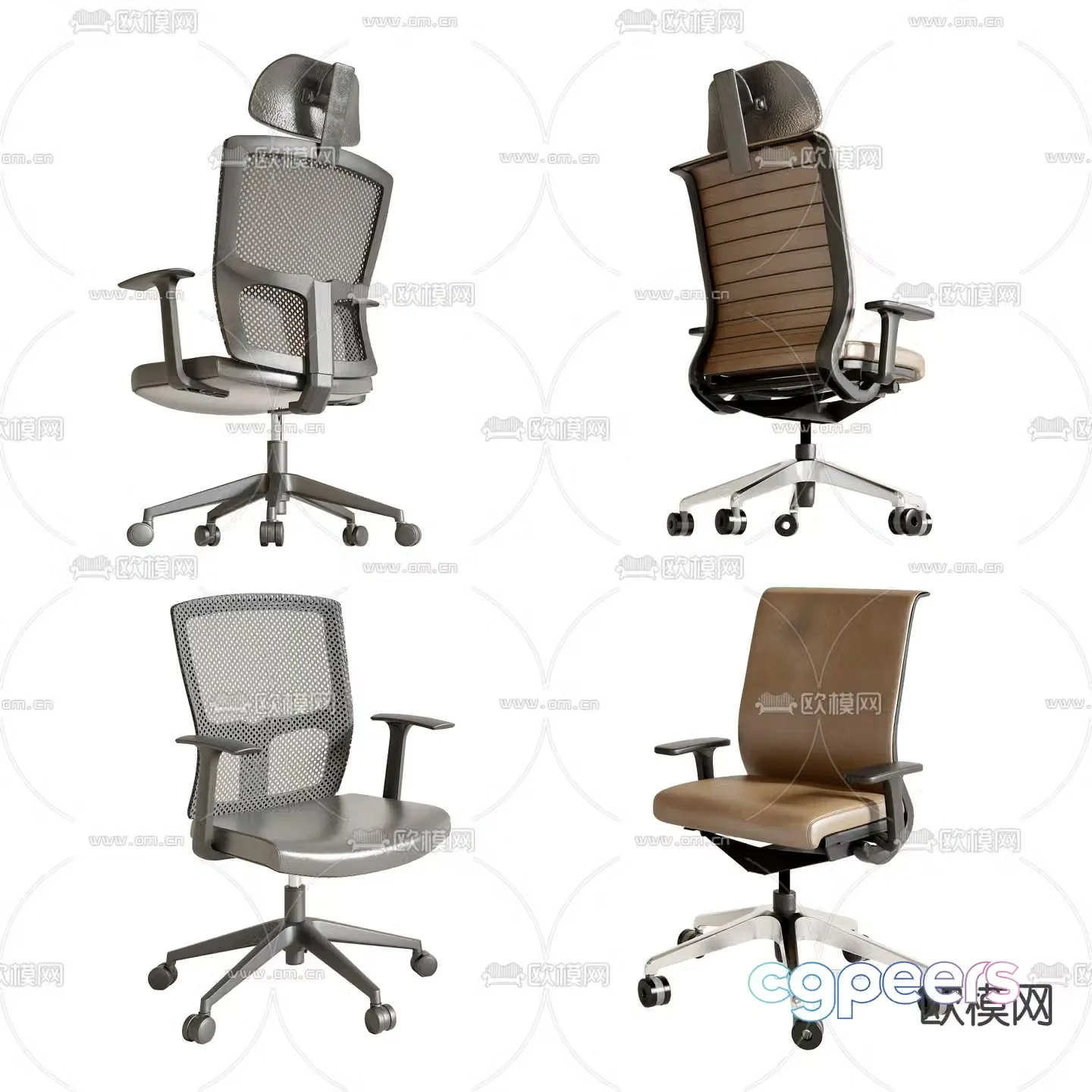 Office chair staff chair 3d model