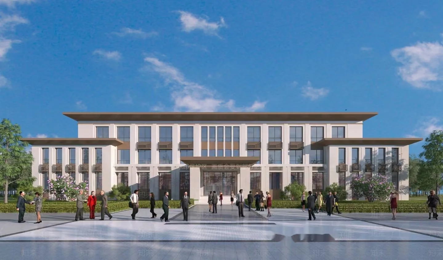 Modern Office Building 3D Model – 16952 – VRAY Render