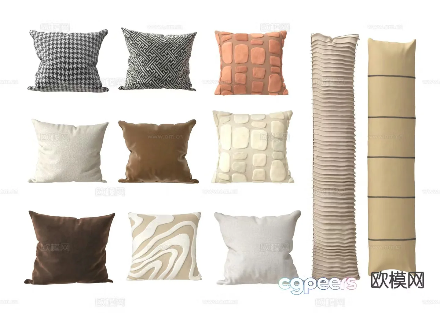 Pillow back pillow pillow lumbar pillow strip pillow 3d model