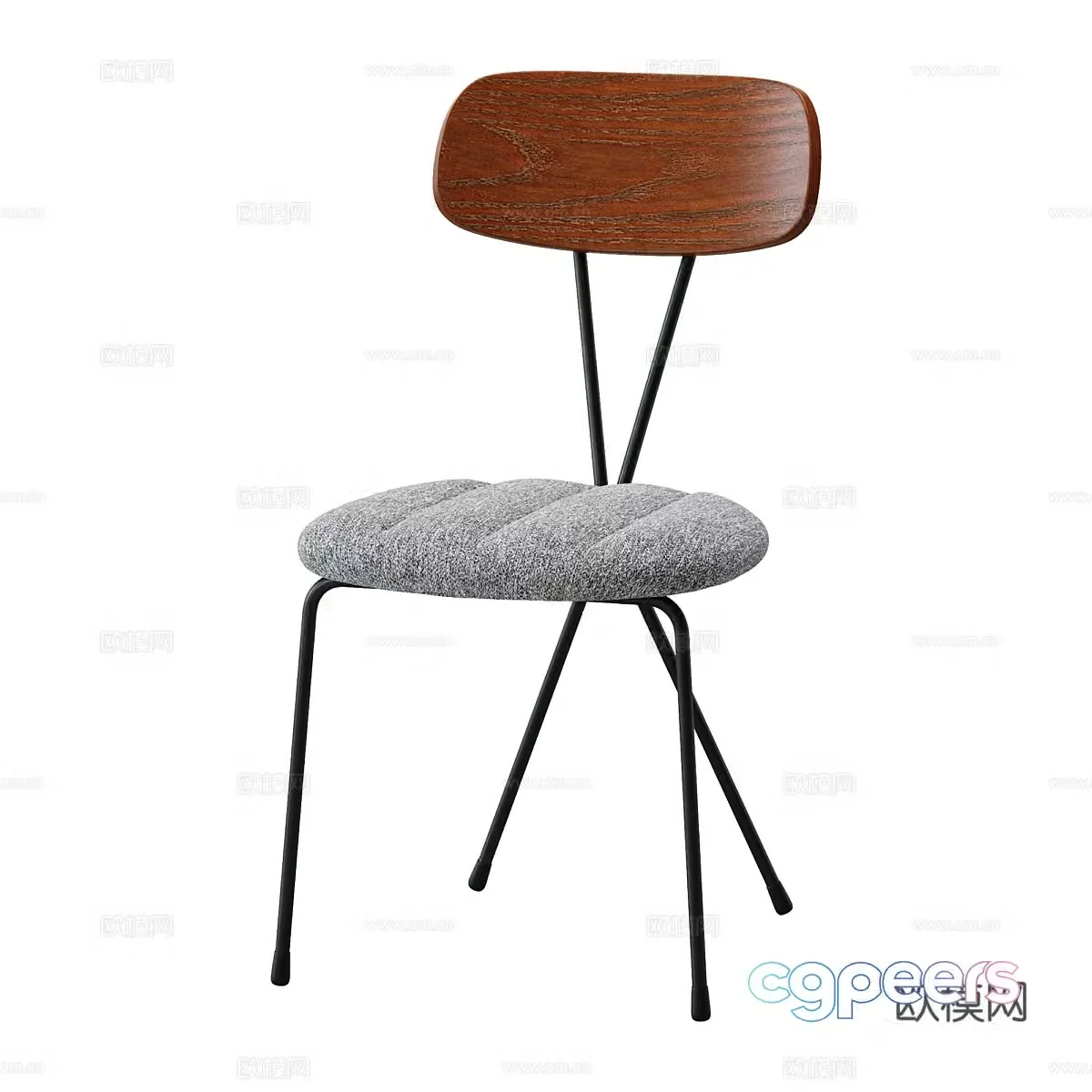 Nordic chair dining chair 3d model