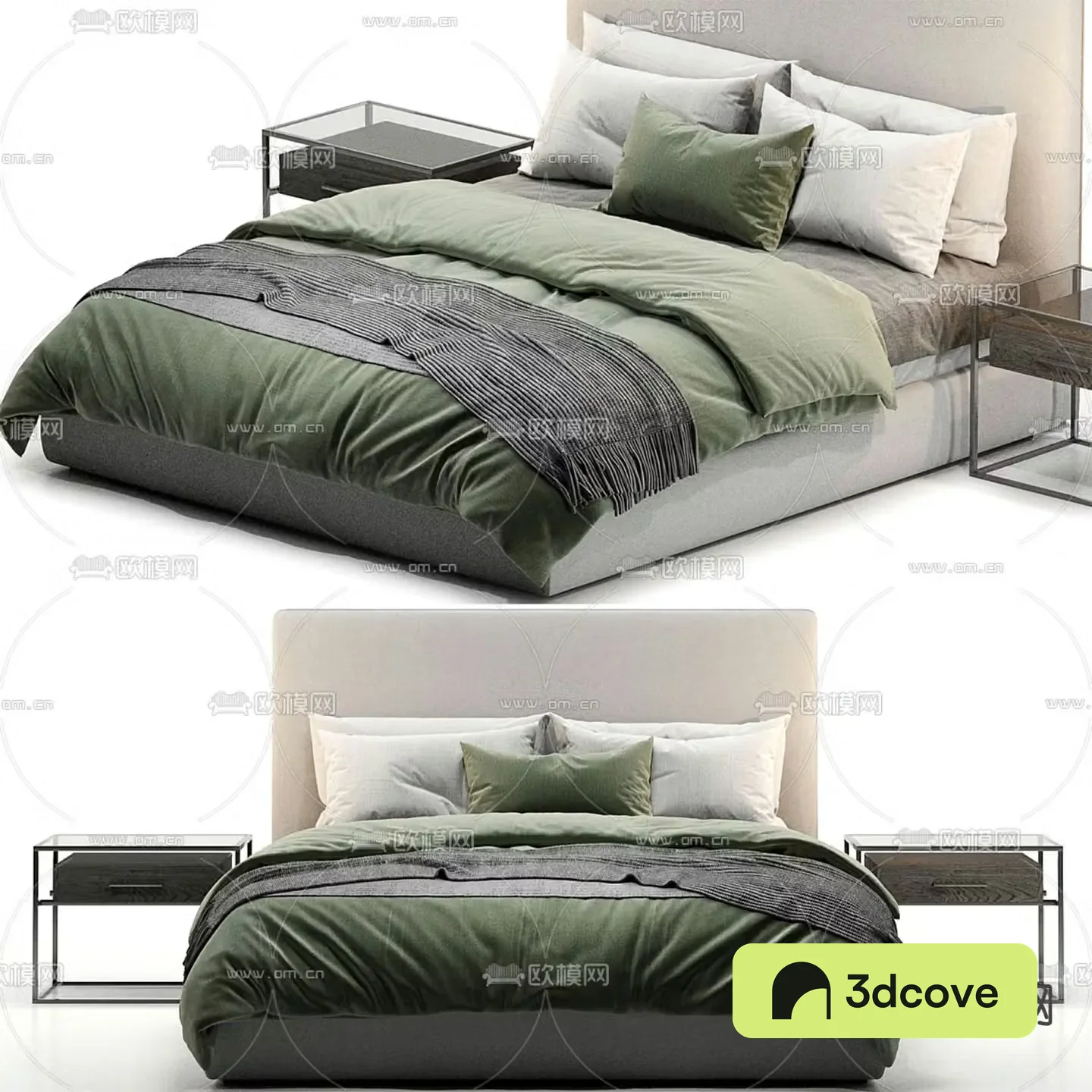 RH modern double bed