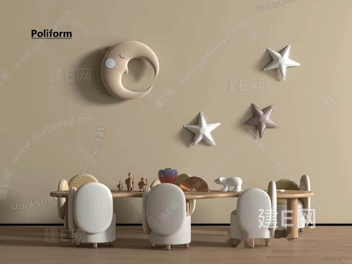 Modern Dining Room 3D Model – 10357 – VRAY Render