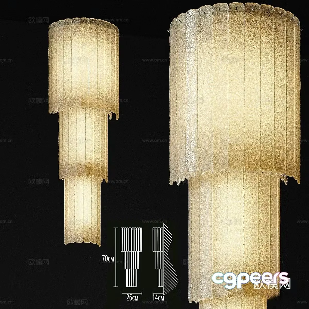 New Chinese style wall lamp 3d model