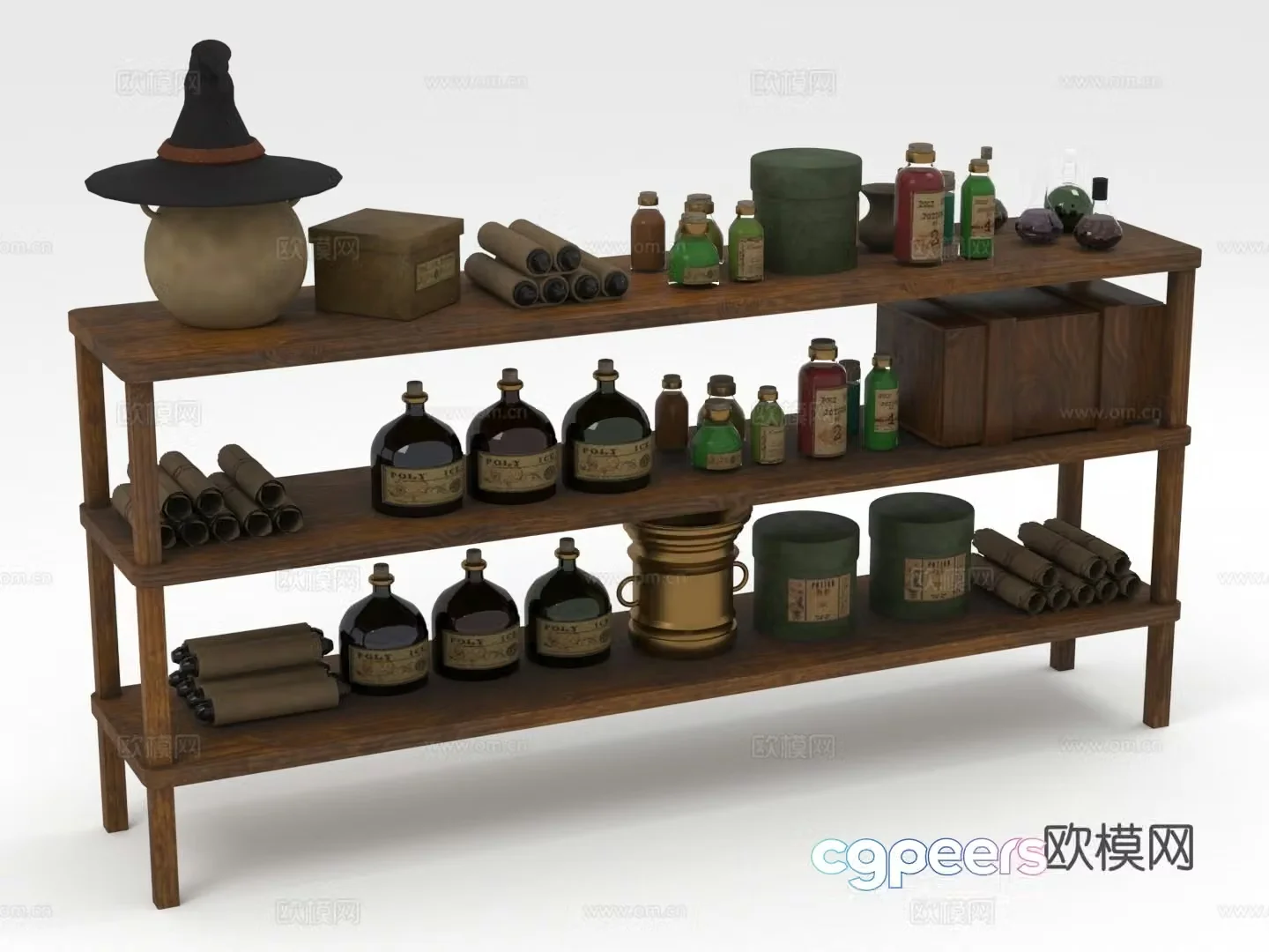 Storage racks Exhibition racks Shelf Floor stand 3D model