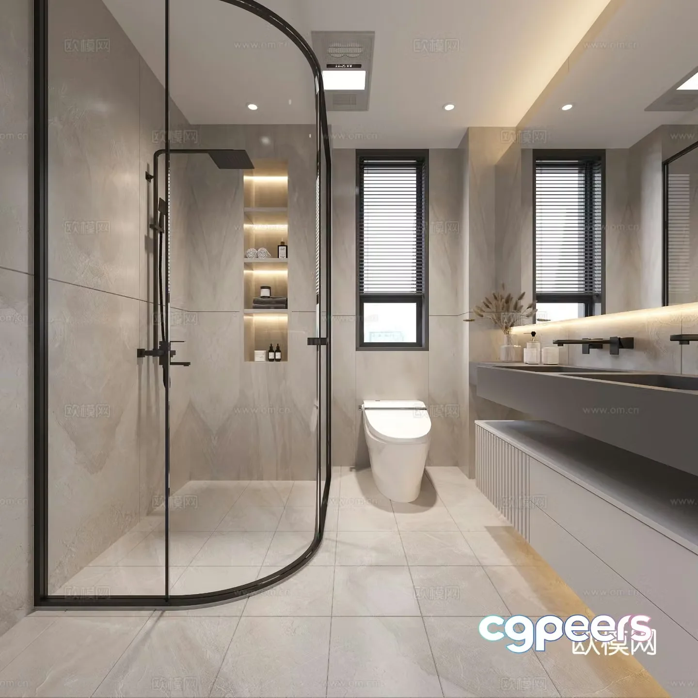 Modern bathroom bathroom 3d model