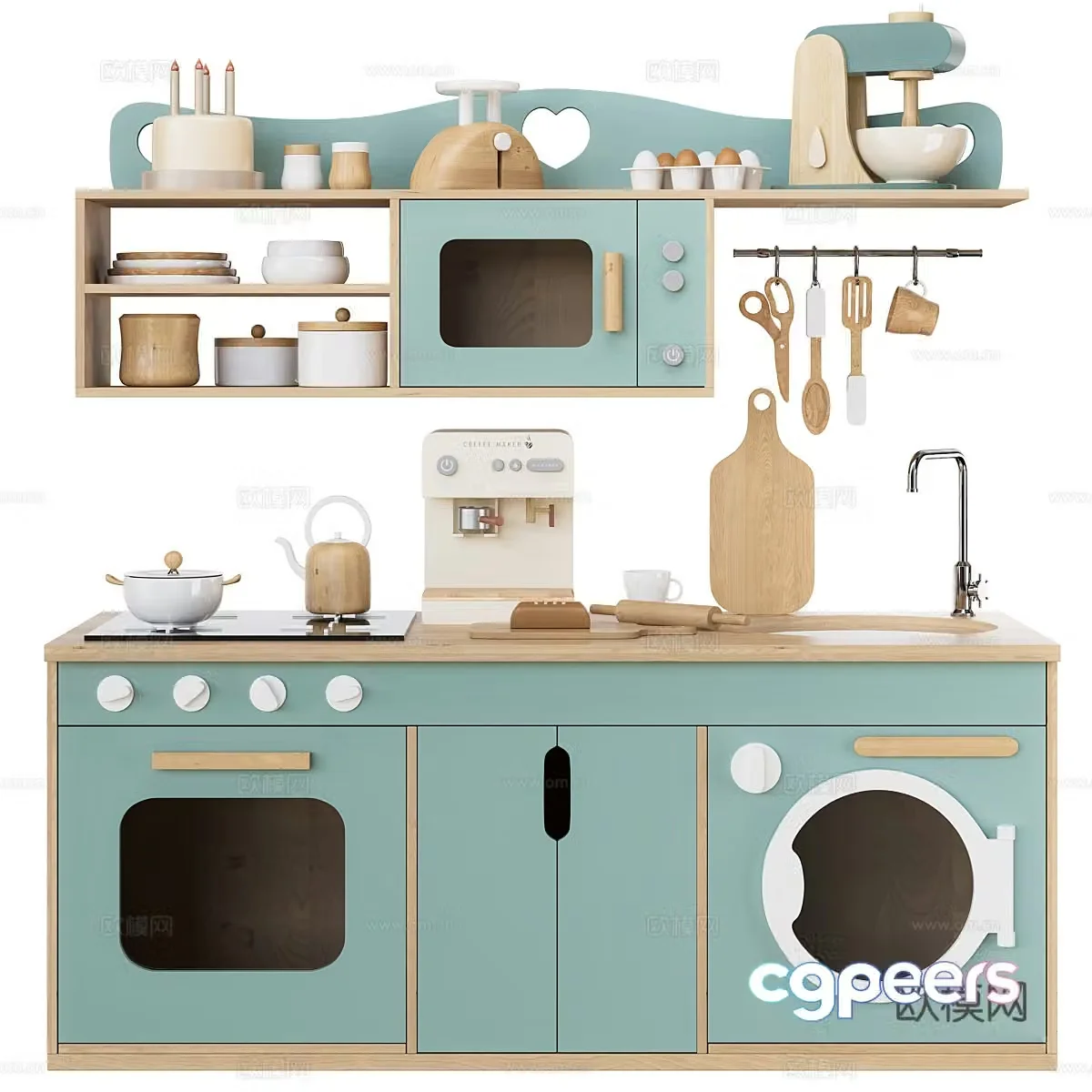 Modern Nordic children’s jewelry toys toys kitchen 3d model