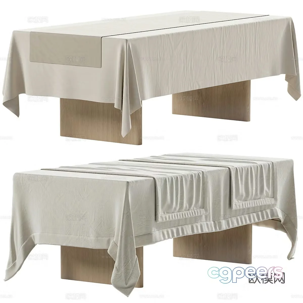 Dining tablecloth 3d model