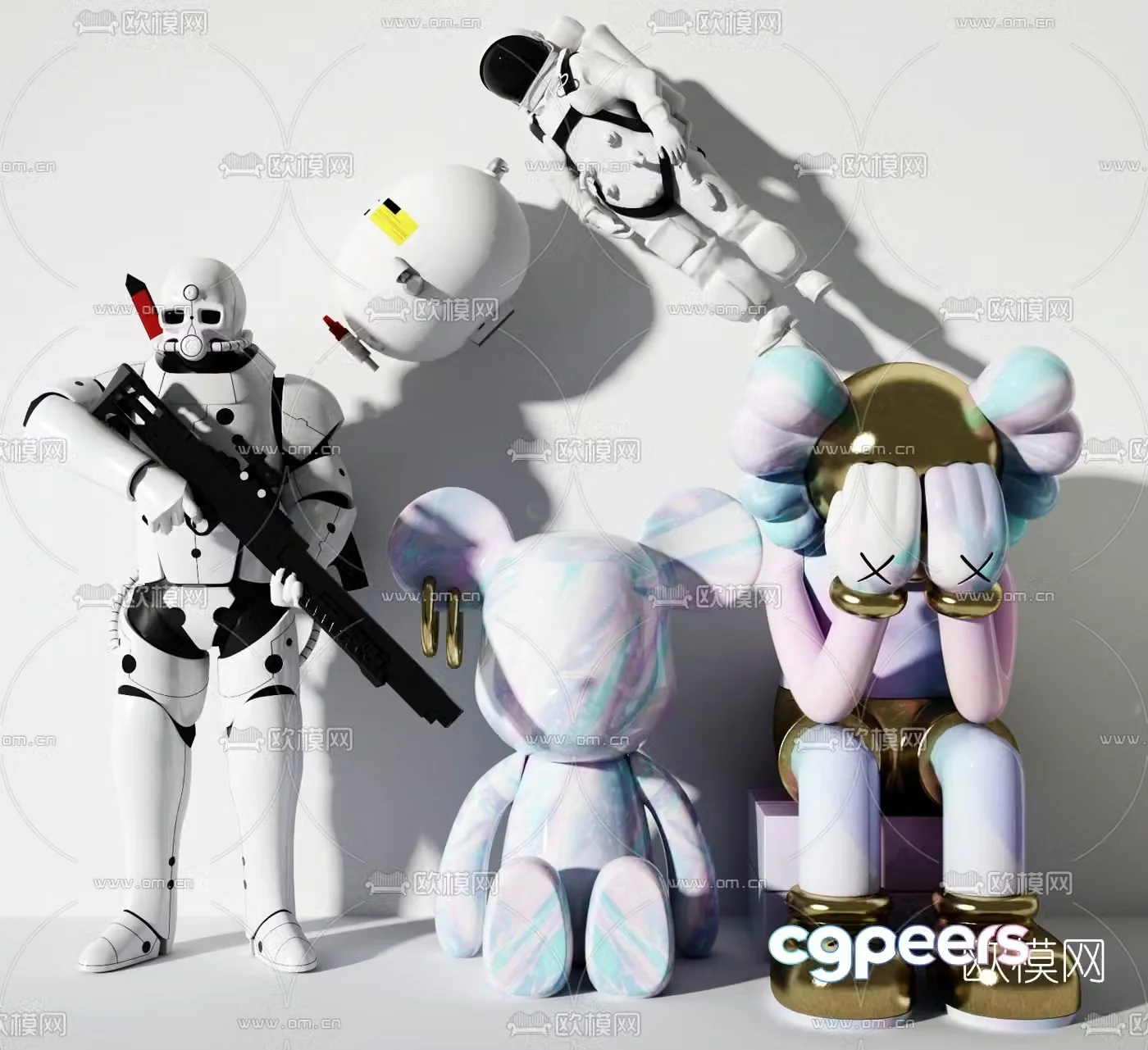 Modern doll toy 3d model