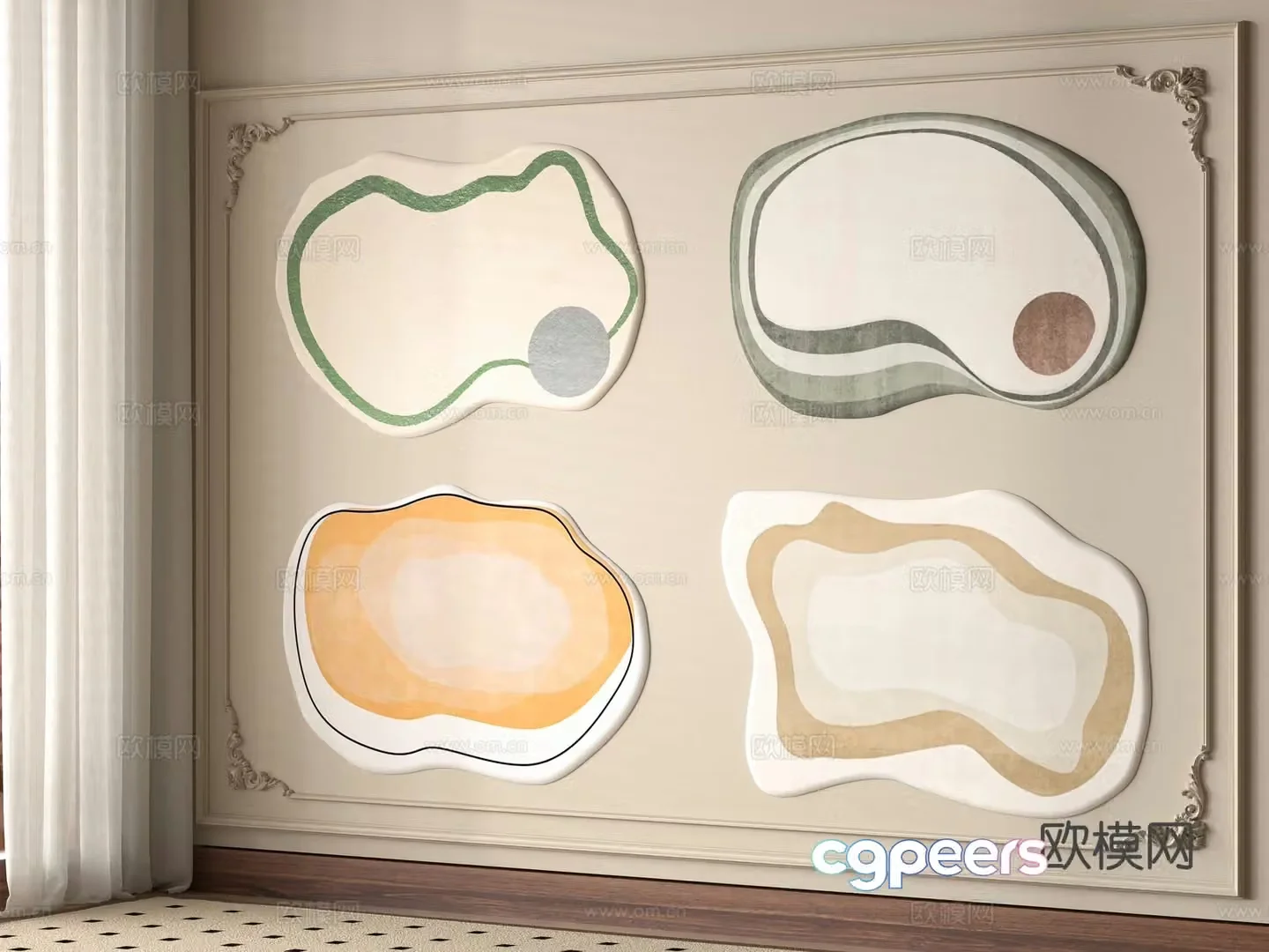 Modern children’s carpet 3d model
